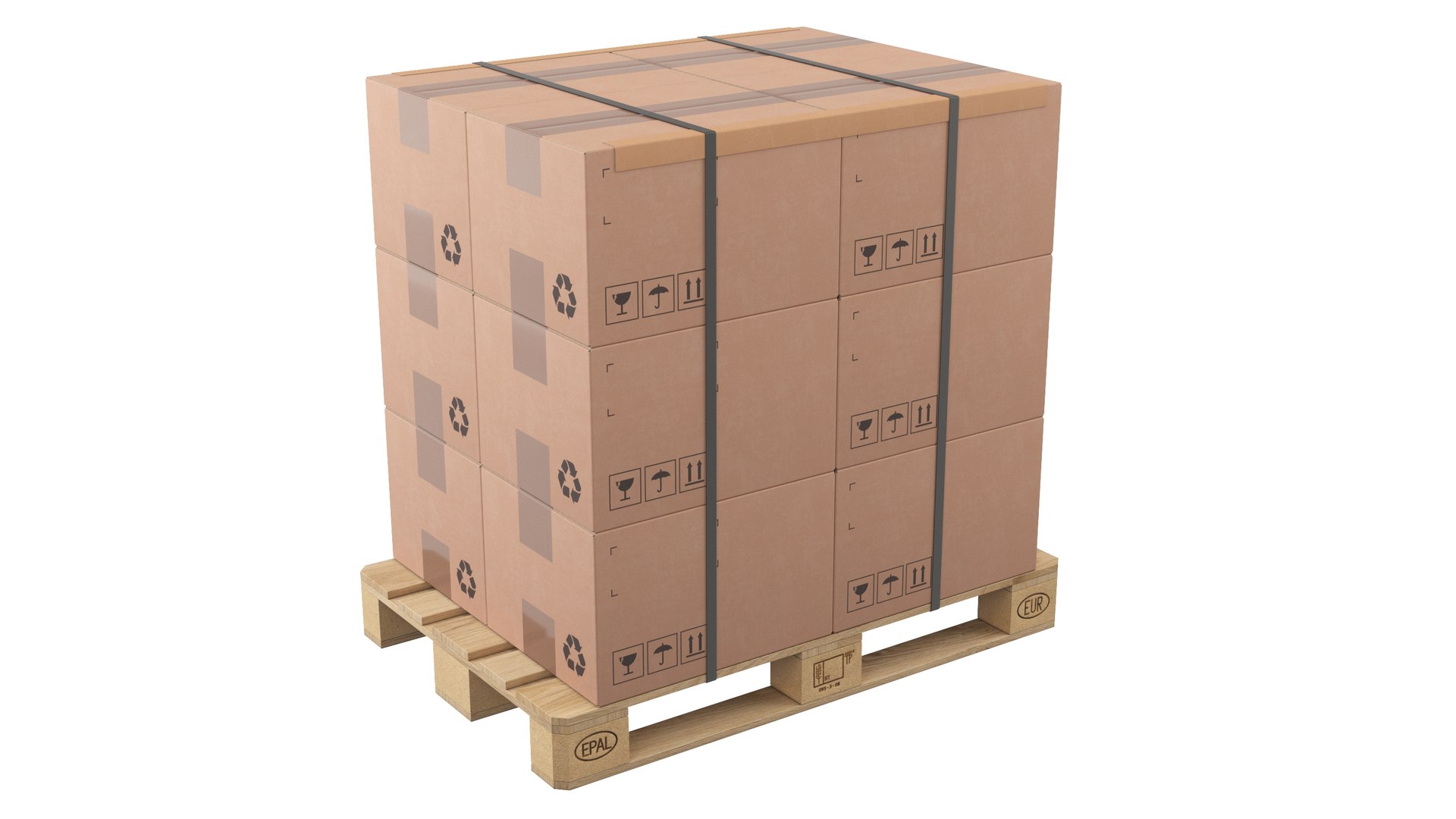 Pallet With Boxes 3D - TurboSquid 1991109