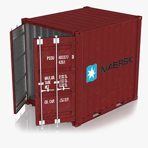 3D model cargo container 10ft
