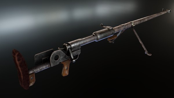 Degtyaryov Anti Tank Rifle 3d Model Turbosquid 1453301