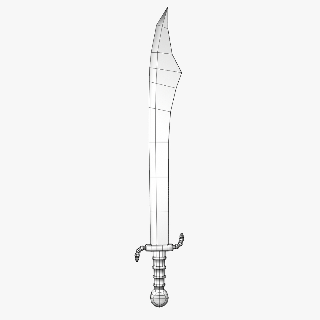 3d Model Medieval Falchion
