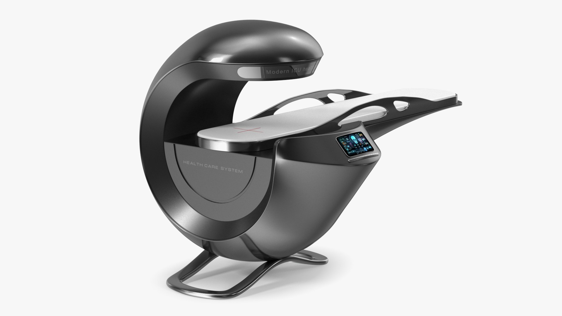 Sci-Fi Health Care System Black 3D model preview