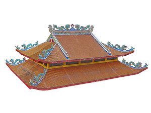 dragon roofs temple 3D model