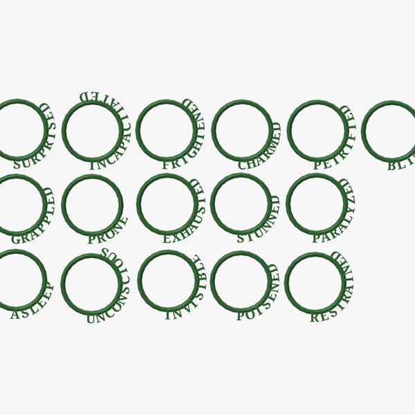 modelo 3d DnD Condition rings x16 - TurboSquid 1971992