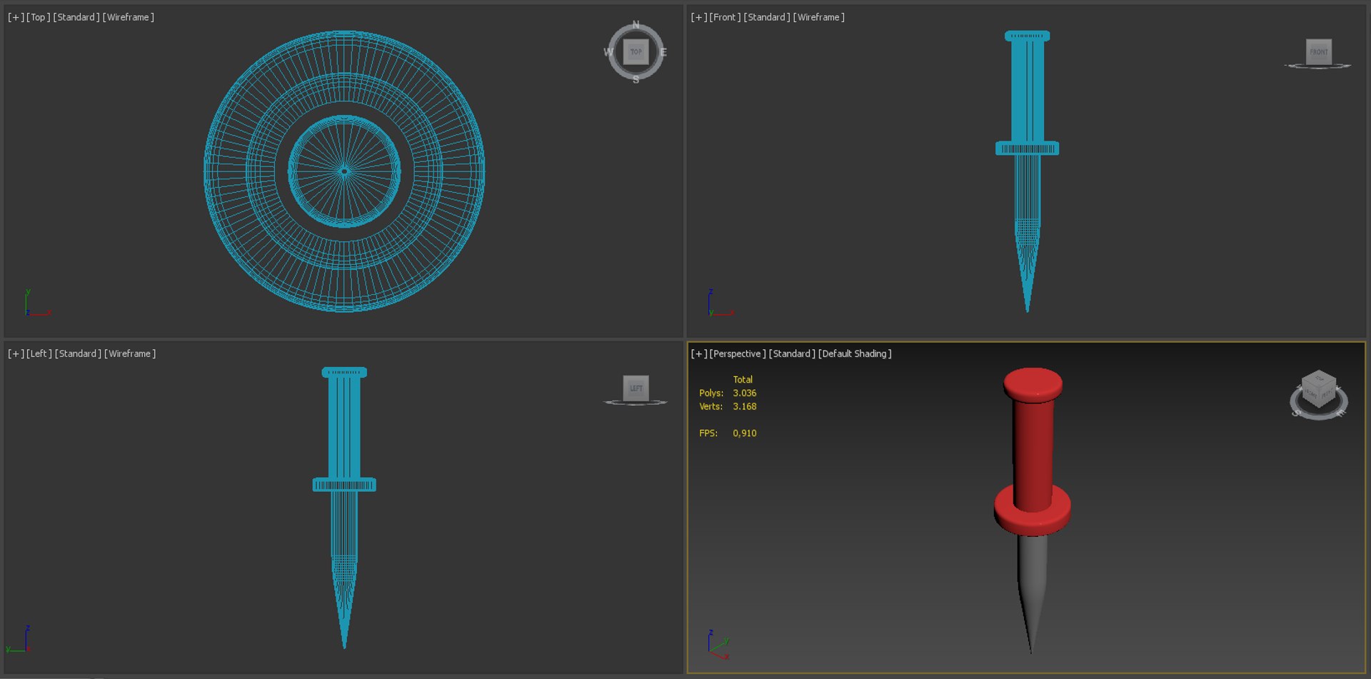 Realistic Pin Model 3D model - TurboSquid 2167540