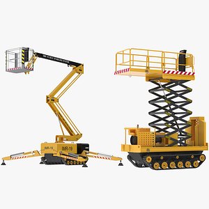 Scissor Lift and IMER Access Platform 3D model