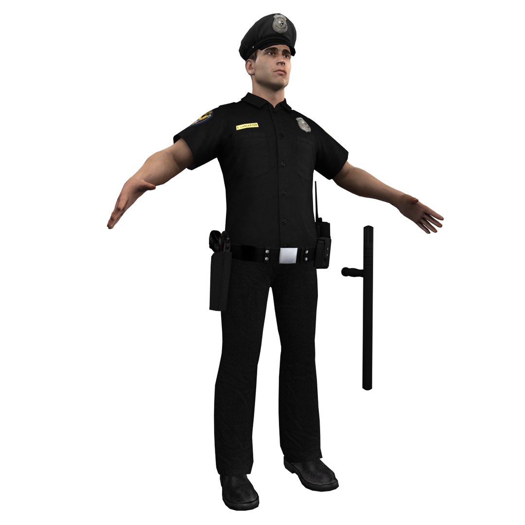 police officer 3d model
