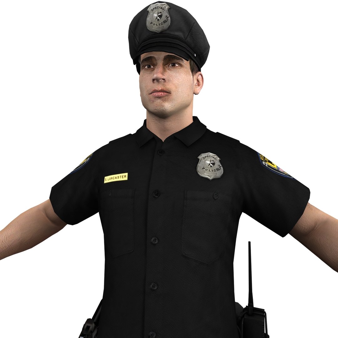 police officer 3d model