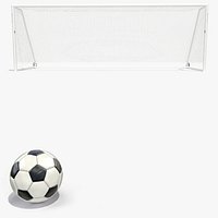 Animated Slowmotion Soccer Ball Hits the Bar and Bounces Back Off(1)