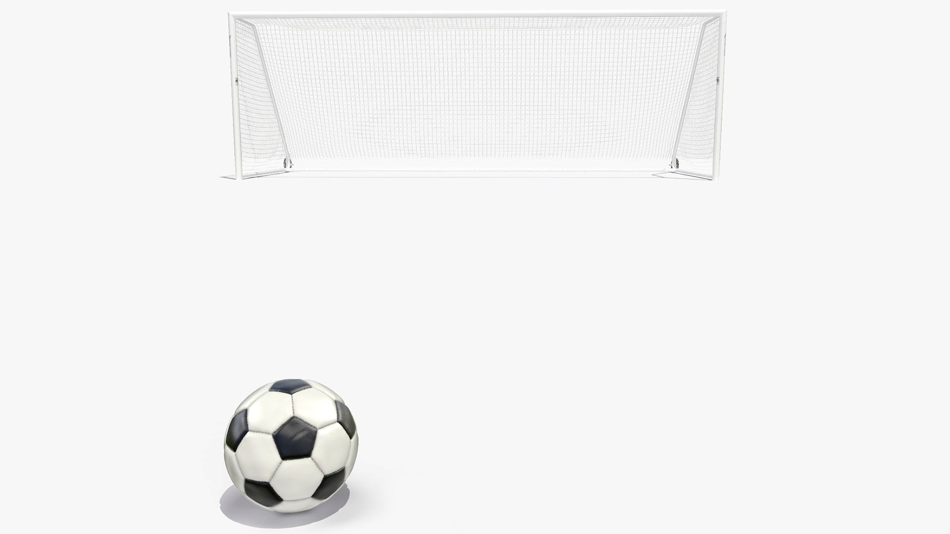 Animated Slowmotion Soccer Ball Hits the Bar and Bounces Back Off(1) 3D model preview