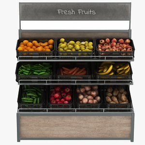 Fresh Fruit Display Stand 3D