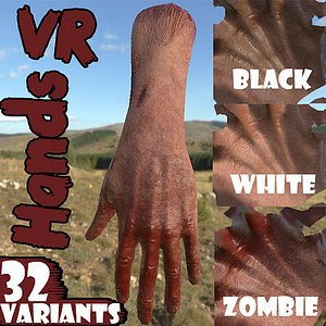 VR Hands 32 Variations Animated PBR Optimized Low