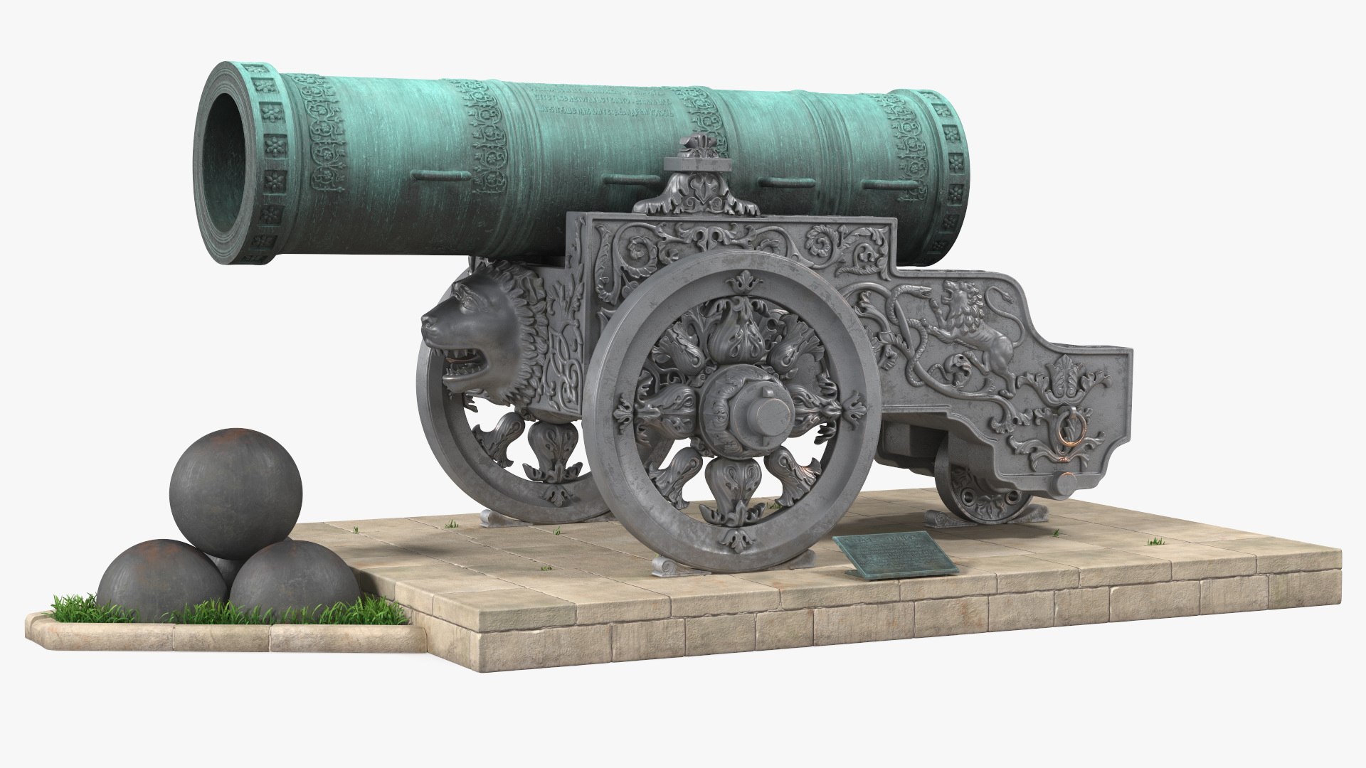 Tsar Cannon Monument 3D model preview