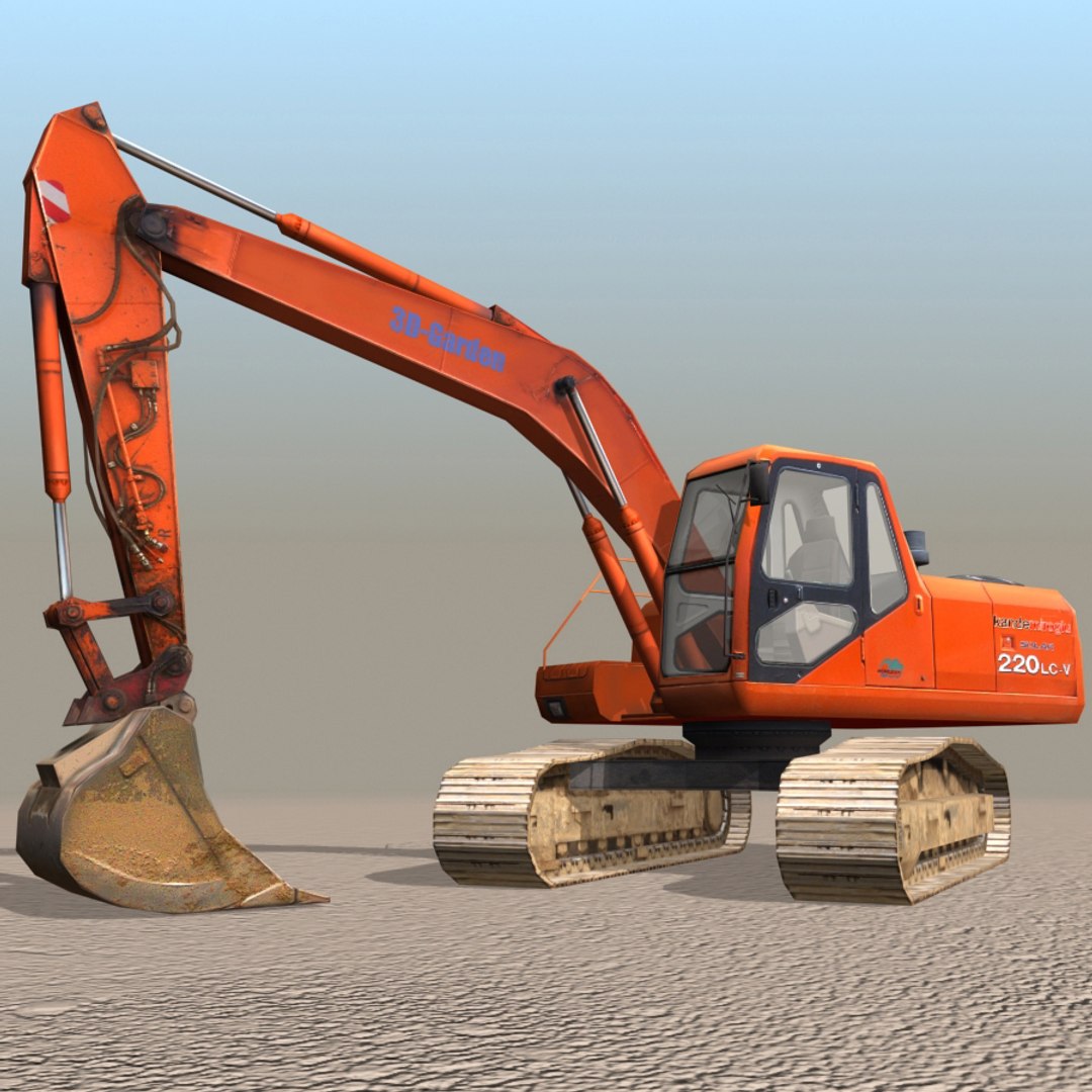 3d truck loader excavator truck-low