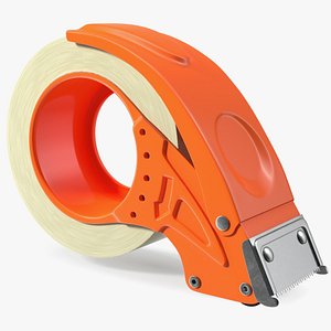 Packing Tape Cutter Yellow 3D model
