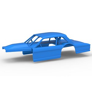 3D Shell of Vintage Asphalt Modified stock car V11 Scale 1 to 25