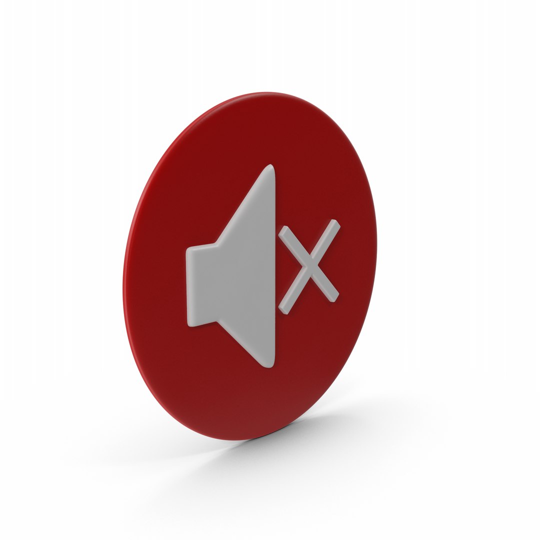 3D Sound Icon Red White - TurboSquid 2316671