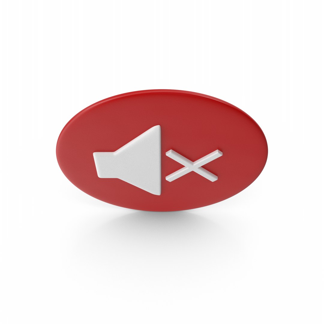 3D Sound Icon Red White - TurboSquid 2316671