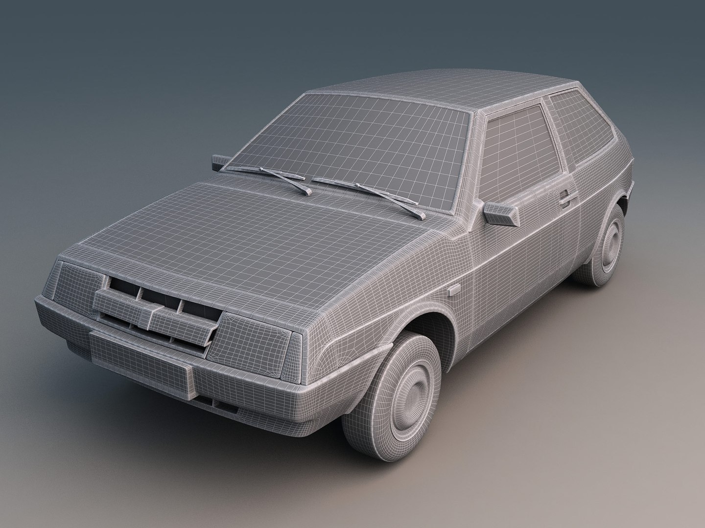 vaz 2108 game ready 3D Model in Compact Cars 3DExport