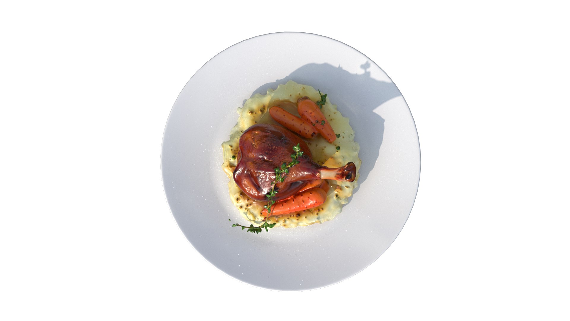 Roasted Duck Leg with Creamy Mashed Potatoes and Carrots 3D https://p.turbosquid.com/ts-thumb/Xk/BQugIt/KI/19201/png/1769020267/1920x1080/fit_q87/0013ca55e760e7b341031c6341619aa89e62e55d/19201.jpg