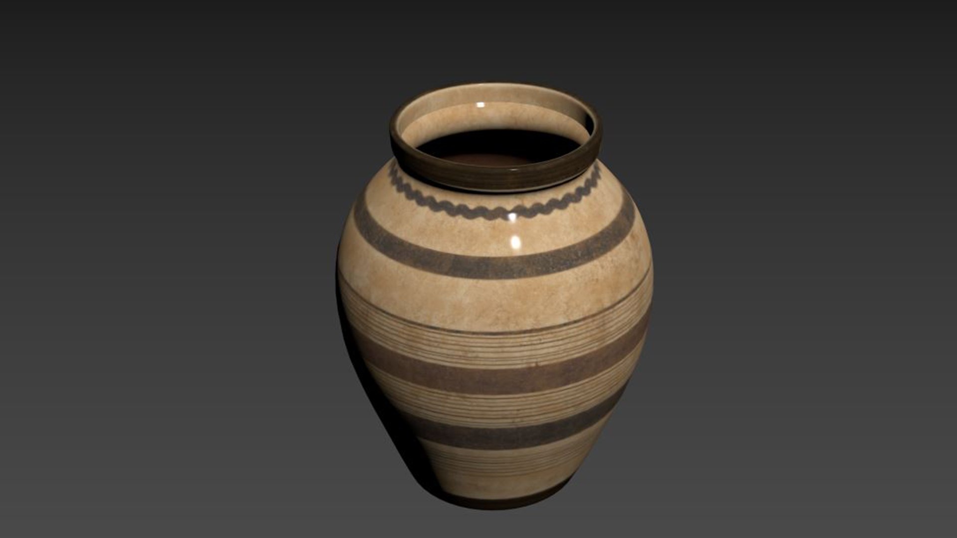 3D Large Ceramic Vase Lines - TurboSquid 2289984