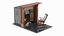 3D Classical Victorian Fireplace with Rocking Chair model