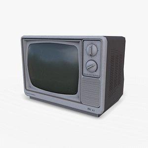Retro Vintage CRT TV Low-poly PBR model