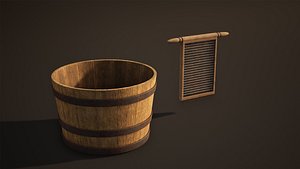 wash board washboard 3D model