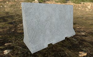 Road barrier low poly