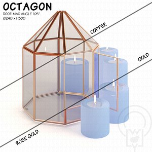 Glass tabletop gazebo Octagon