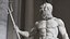 Antiga estátua de mármore de Poseidon