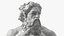 Antiga estátua de mármore de Poseidon