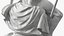 Antiga estátua de mármore de Poseidon