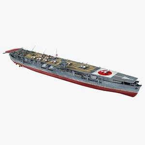 3D japanese aircraft carrier soryu model