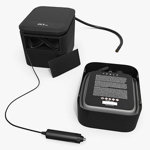 Tesla Air Compressor Tire Repair Kit Black 3D model