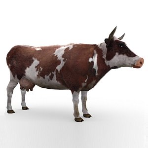 3D cow rendered model
