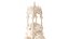 3D Wedding cake ruffled decor Gothic columns pastry model