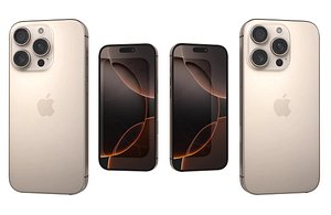 Apple iPhone 16 Pro Desert Titanium Low Poly 3D model