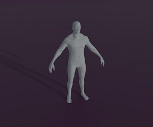 Male Body Base Mesh Animated and Rigged