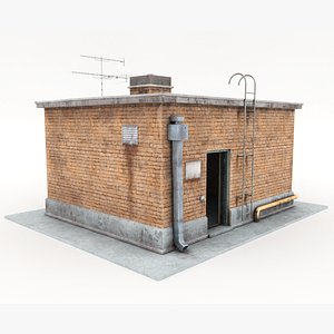 Exit Roof Old Dirty 3D model