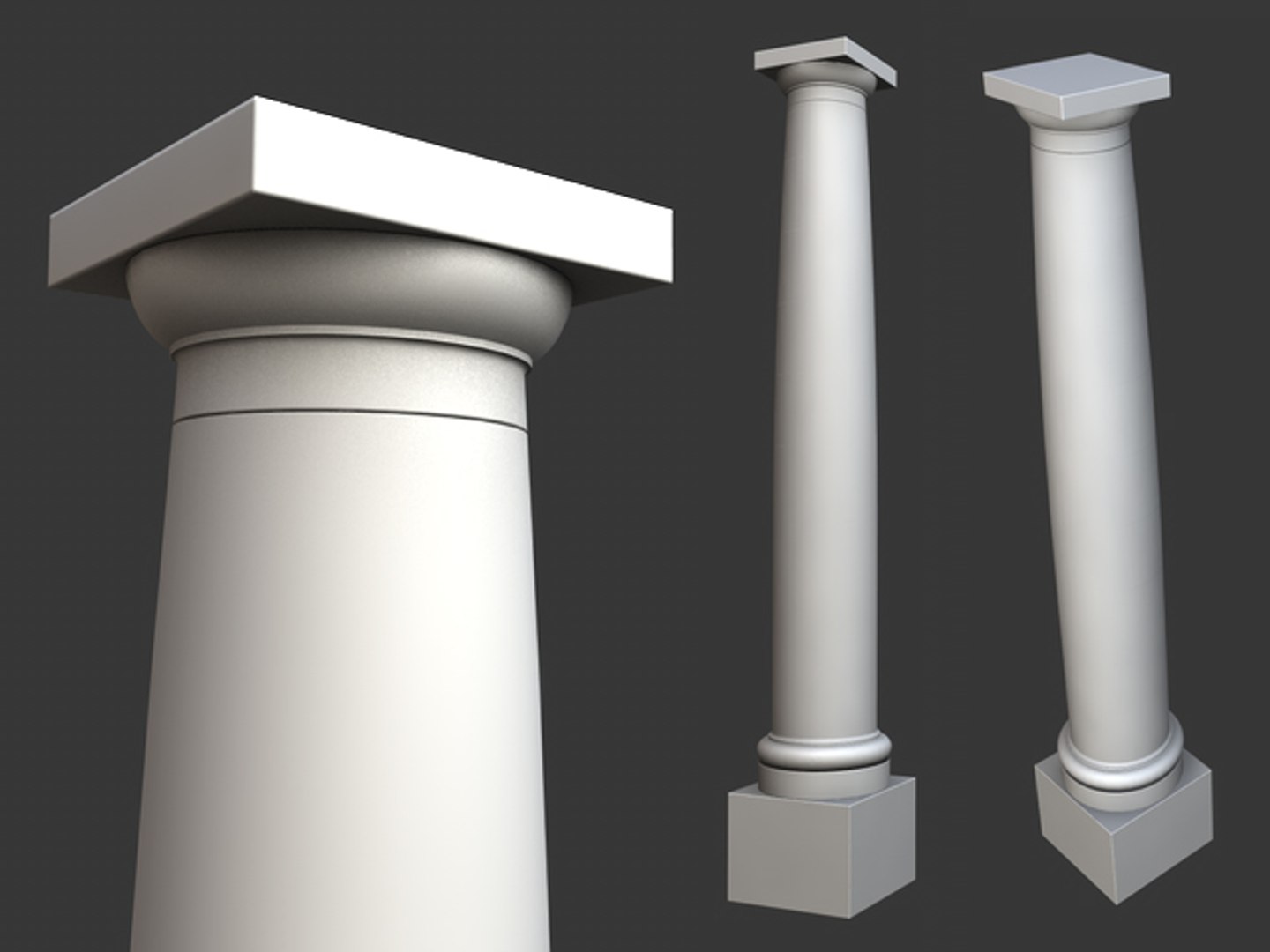 Roman Tuscan Order Vitruvius 3d Model