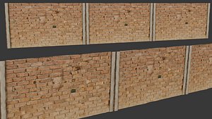 Old Brick Wall Scan 3D model