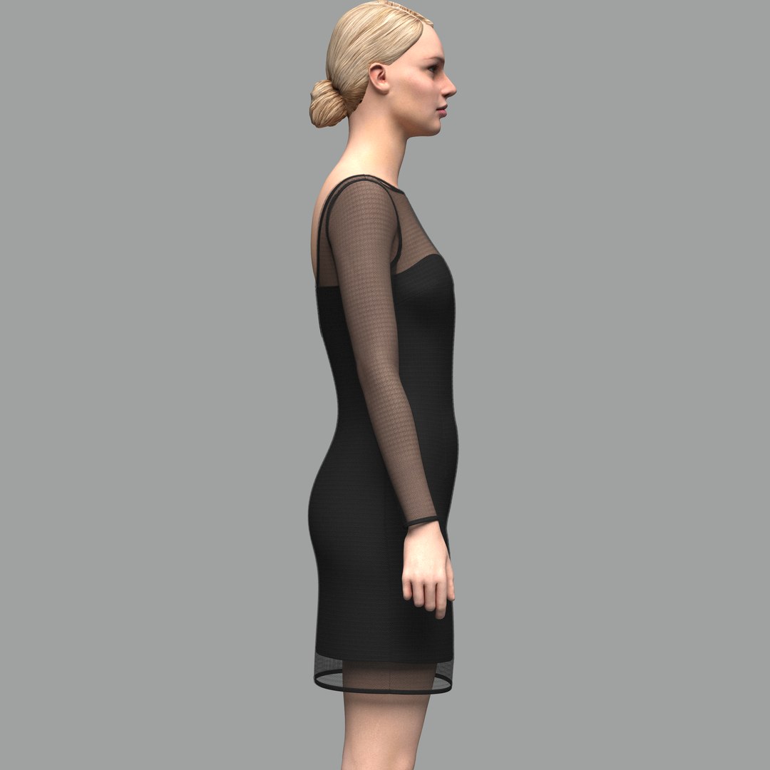 Mesh Dress 3D Model - TurboSquid 2242070