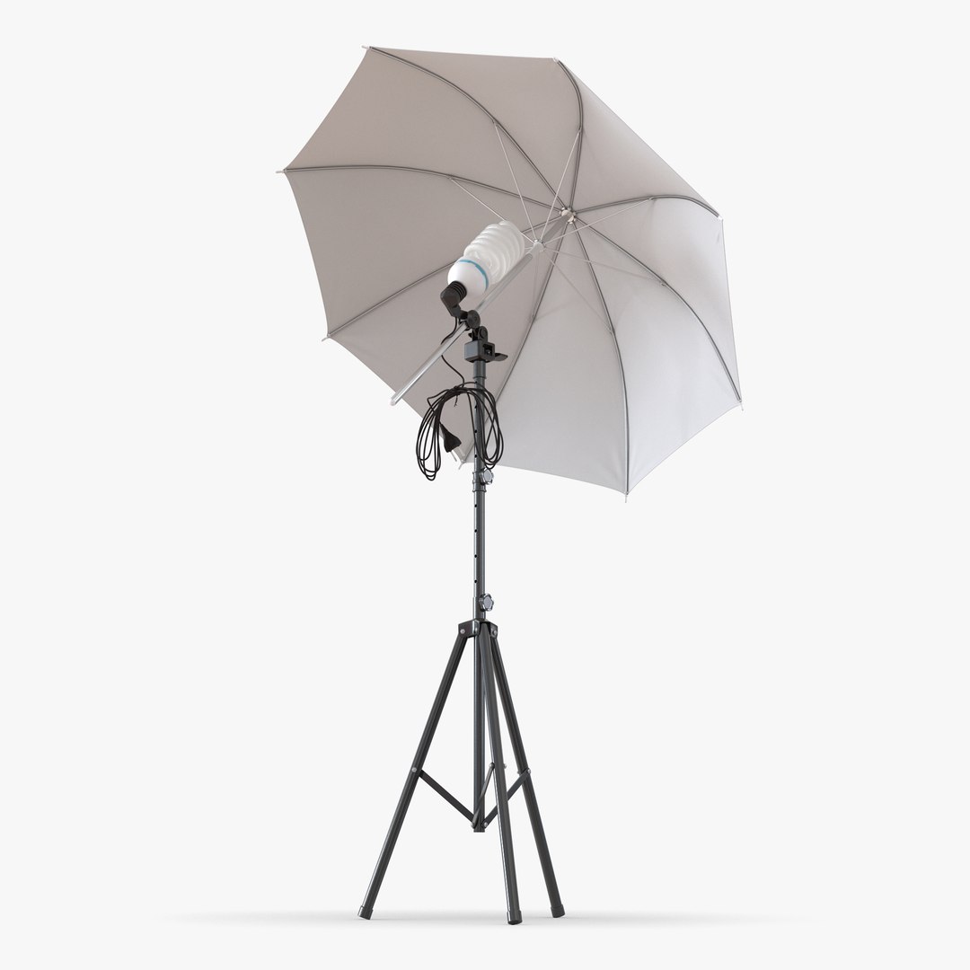 Photo Studio Lighting Umbrella 3D model preview