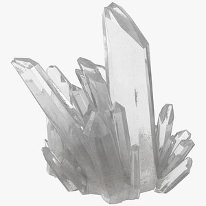 natural crystal group big 3D model