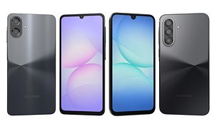 Samsung Galaxy A07 4G Gray And Samsung Galaxy A17 Black 3D