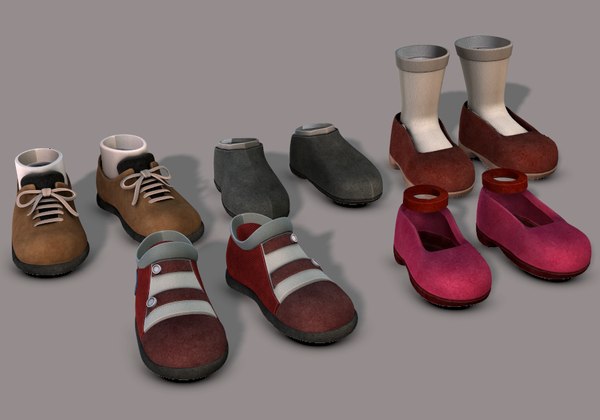 3D cartoon shoe model