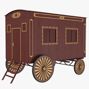 carriage caravan 3D