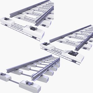 Railroad Tracks v5 3D model