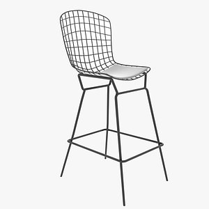 3D bertoia style stool model