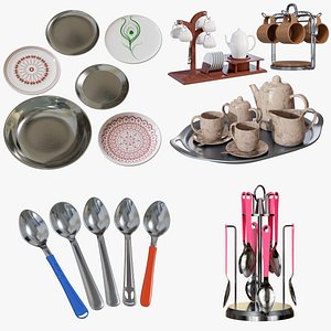 3D Tableware Collection model